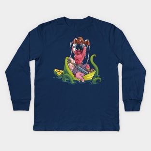 Oni The Brave Venture Here Kids Long Sleeve T-Shirt